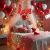 Hemito 30 Pc Tent Romantic Decoration Set–Love Foil Balloons Heart Backdrop with Fairy LED Lights