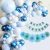 Hemito 73 Pc Happy Birthday Decoration Kit – Blue White Balloons with Birthday Banner