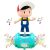 Hemito Kids Musical Dancing Boy 360 Degree Rotating with Color Flashing Lights for Kids