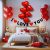 Hemito 37 Pc Valentine Decoration Kit- I Love U Banner, Balloons, Red Foil Heart