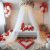 Hemito 37 Pc Valentine Decoration Kit- Balloons, love Foil, White Net Curtain Cloth with led light
